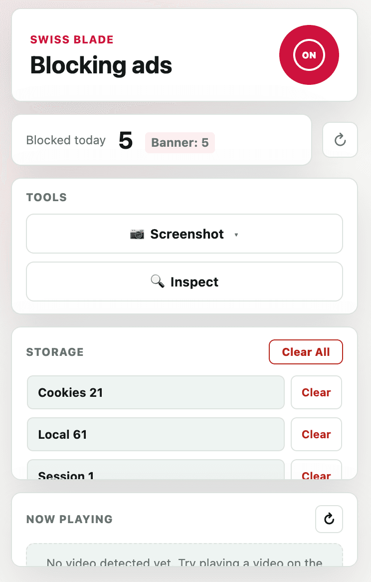 Swiss Blade Chrome Extension